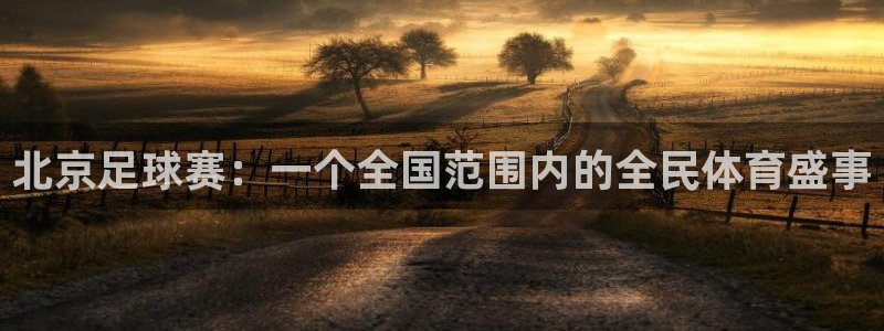 北京足球赛：一个全国范围内的全民体育盛事